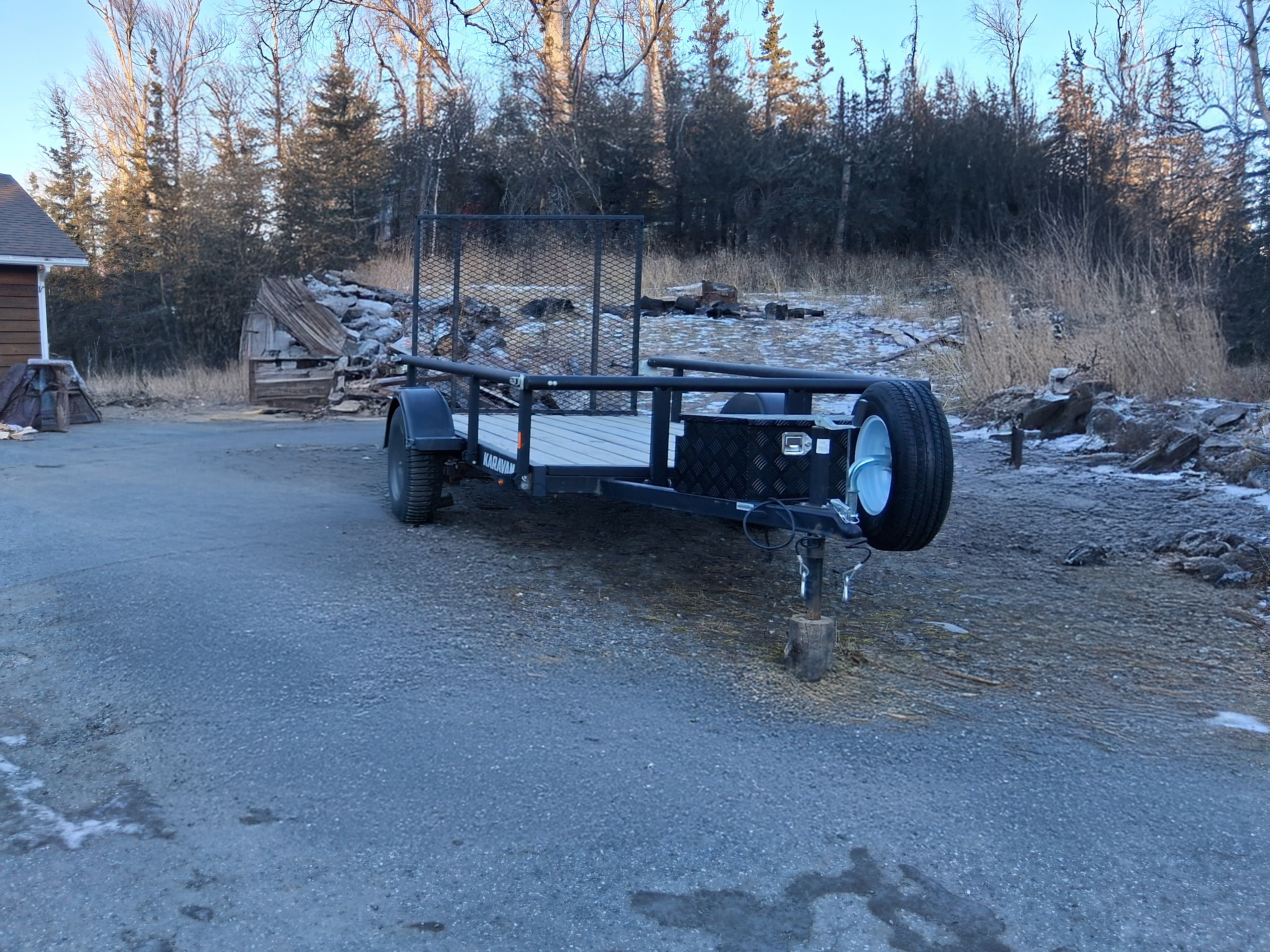 5x10 utility trailer for rent in Wasilla Alaska - perfect for construction supplies and equipment